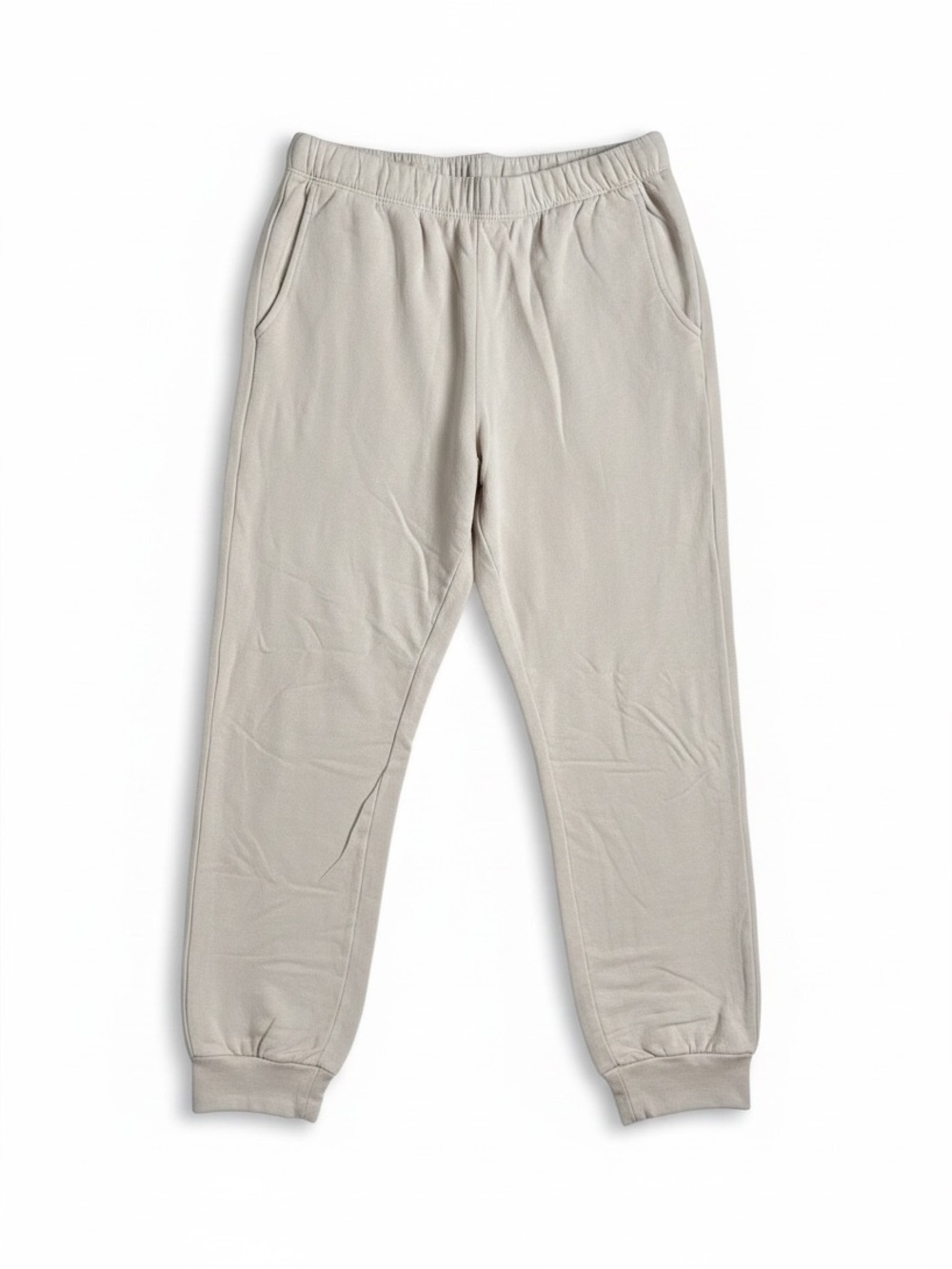MONROW Light Beige Fleece Jogger Sweatpants Size Small